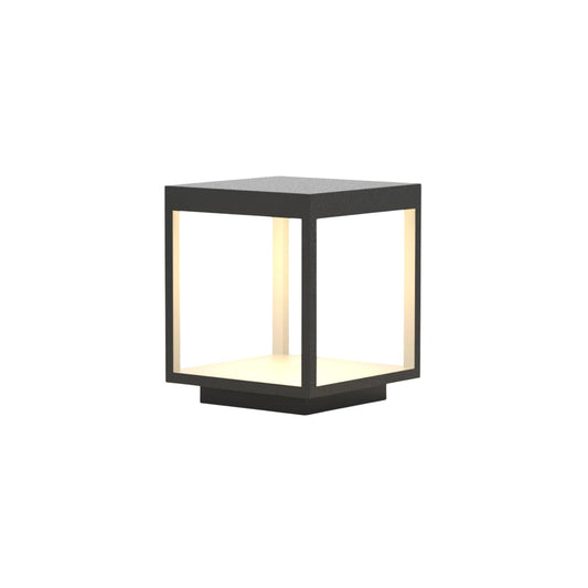 Square Frame Fence Post Outdoor Light - IP65 Stainless Steel Post Cap Light | Modern Outdoor Landscape Pillar Light