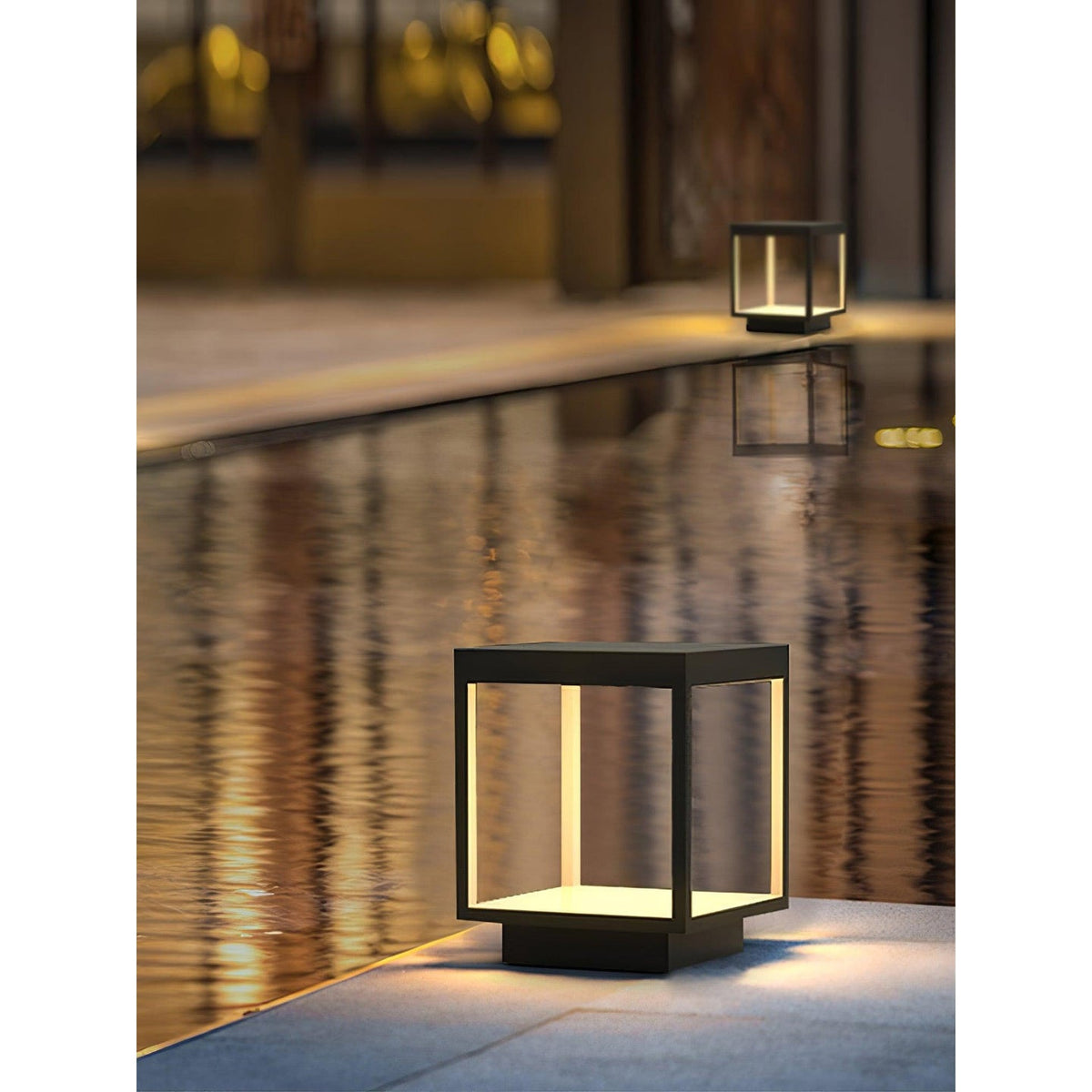 Square Frame Fence Post Outdoor Light - IP65 Stainless Steel Post Cap Light | Modern Outdoor Landscape Pillar Light