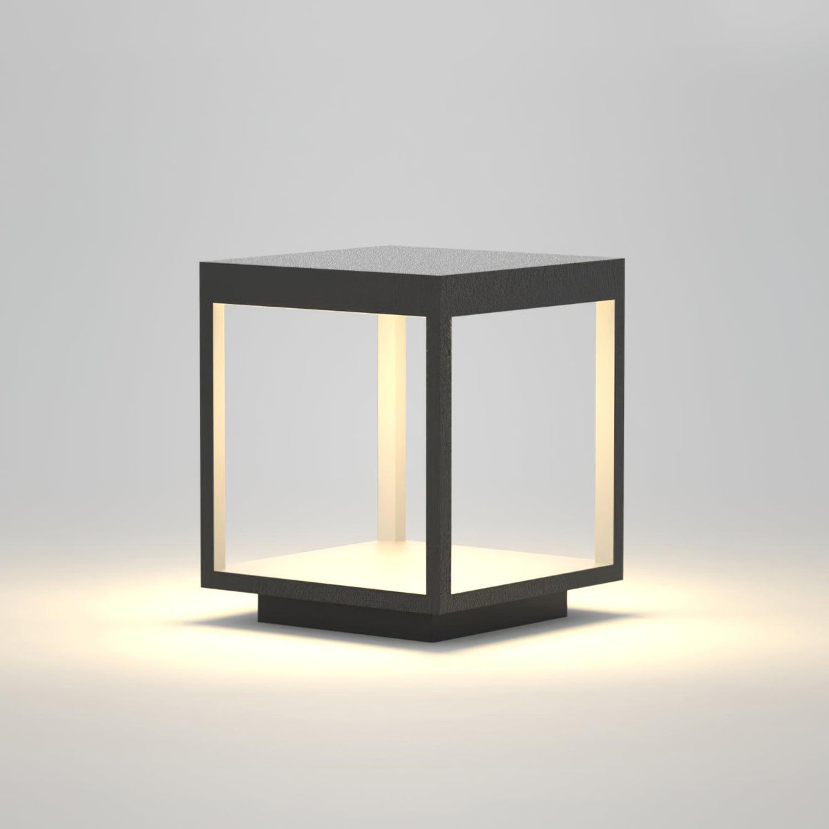Square Frame Fence Post Outdoor Light - IP65 Stainless Steel Post Cap Light | Modern Outdoor Landscape Pillar Light