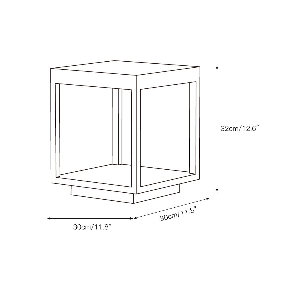 Square Frame Fence Post Outdoor Light - IP65 Stainless Steel Post Cap Light | Modern Outdoor Landscape Pillar Light