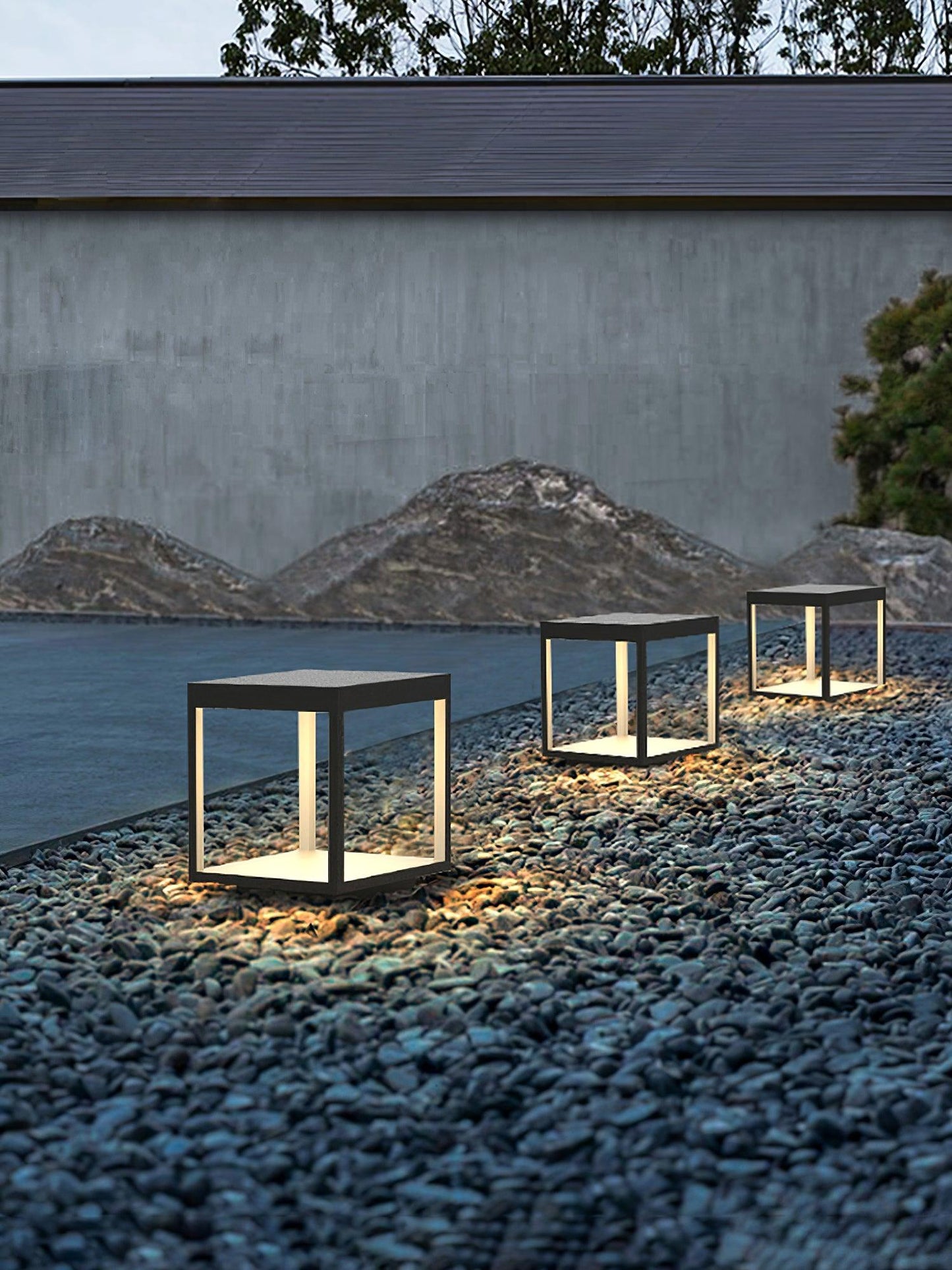 Square Frame Fence Post Outdoor Light - IP65 Stainless Steel Post Cap Light | Modern Outdoor Landscape Pillar Light