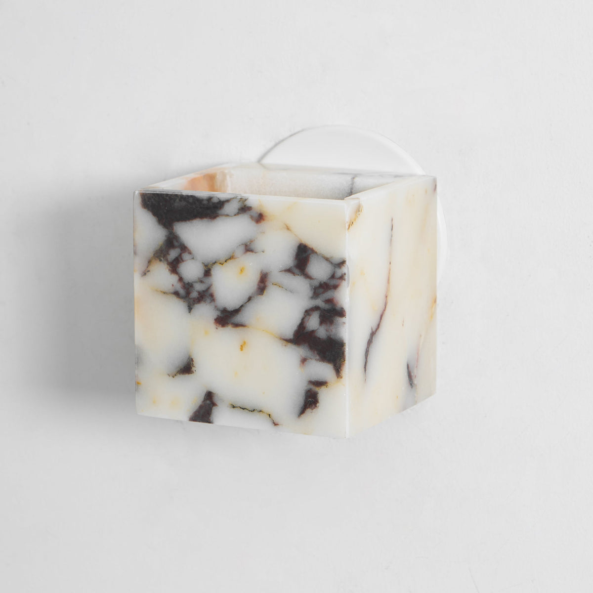 Square Marble Wall Lamp - Bulgari Marble Architectural Upward LED Sconce | Luxury Natural Stone Wall Light