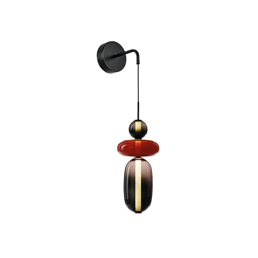 Stained Glass Wall Lamp - Hand-Blown Colorful Glass Wall Sconce | Modern Artistic LED Wall Light