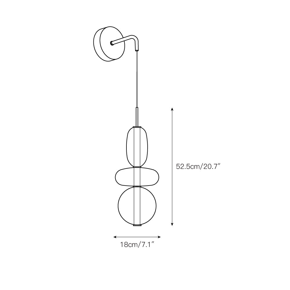 Stained Glass Wall Lamp - Hand-Blown Colorful Glass Wall Sconce | Modern Artistic LED Wall Light