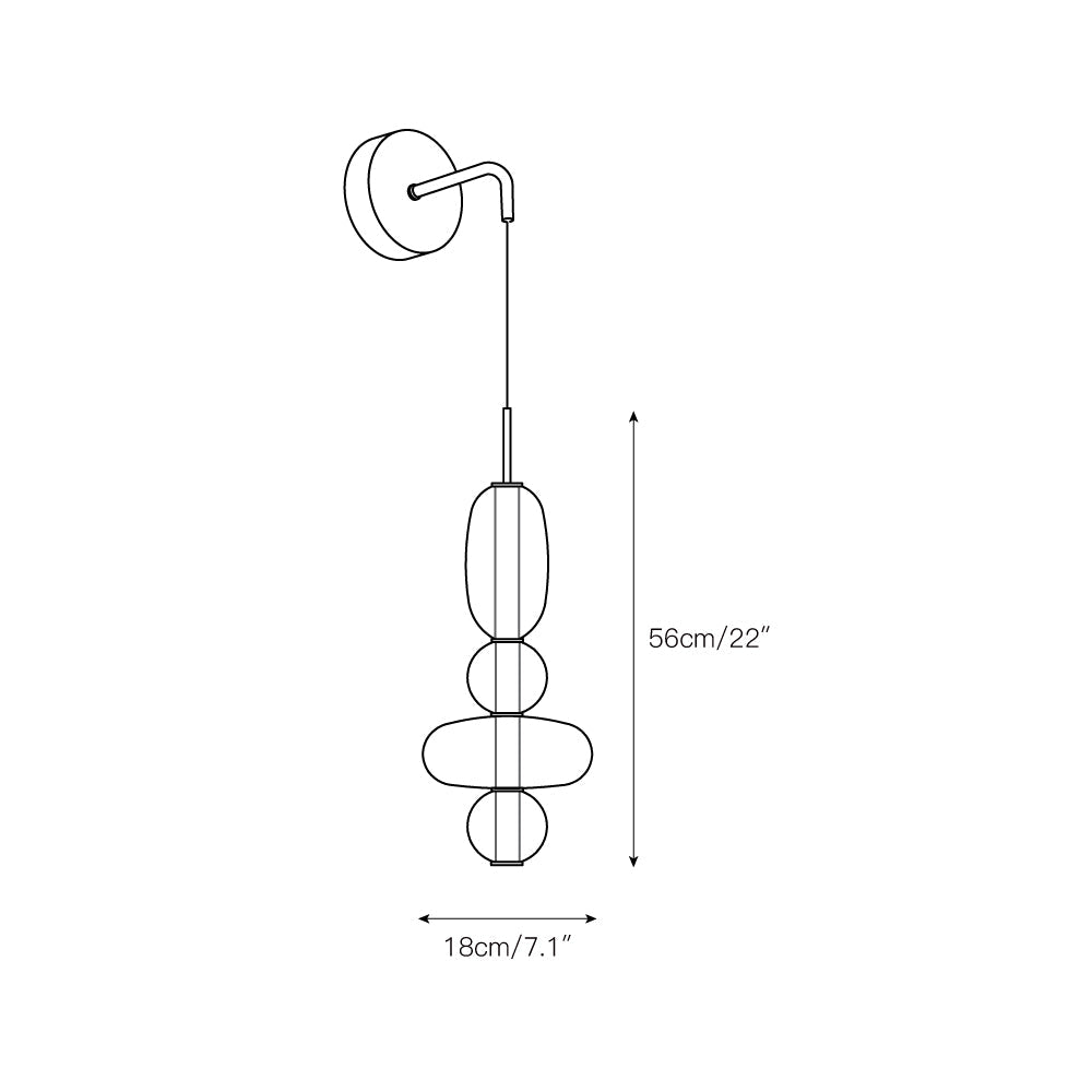 Stained Glass Wall Lamp - Hand-Blown Colorful Glass Wall Sconce | Modern Artistic LED Wall Light