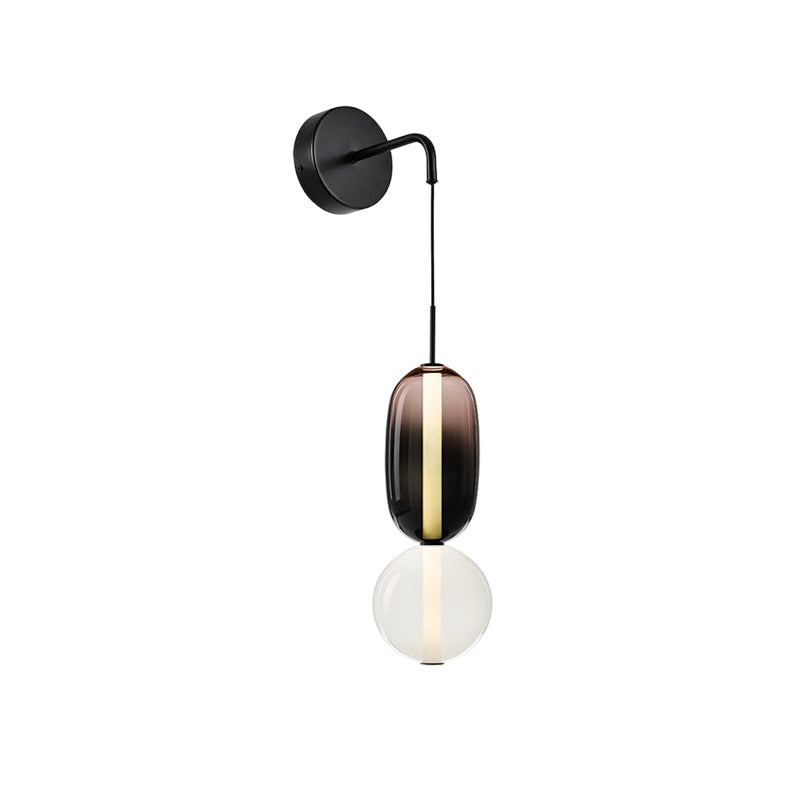 Stained Glass Wall Lamp - Hand-Blown Colorful Glass Wall Sconce | Modern Artistic LED Wall Light
