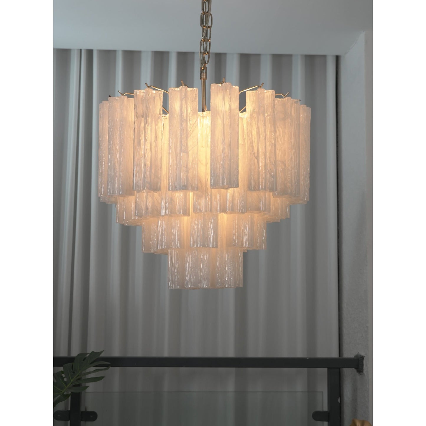 Starlight Murano Chandelier - Multi-Tiered Frosted Glass Cloud Chandelier | Modern Art Glass Overhead Light