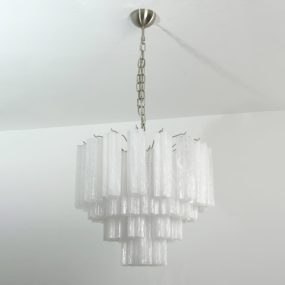 Starlight Murano Chandelier - Multi-Tiered Frosted Glass Cloud Chandelier | Modern Art Glass Overhead Light