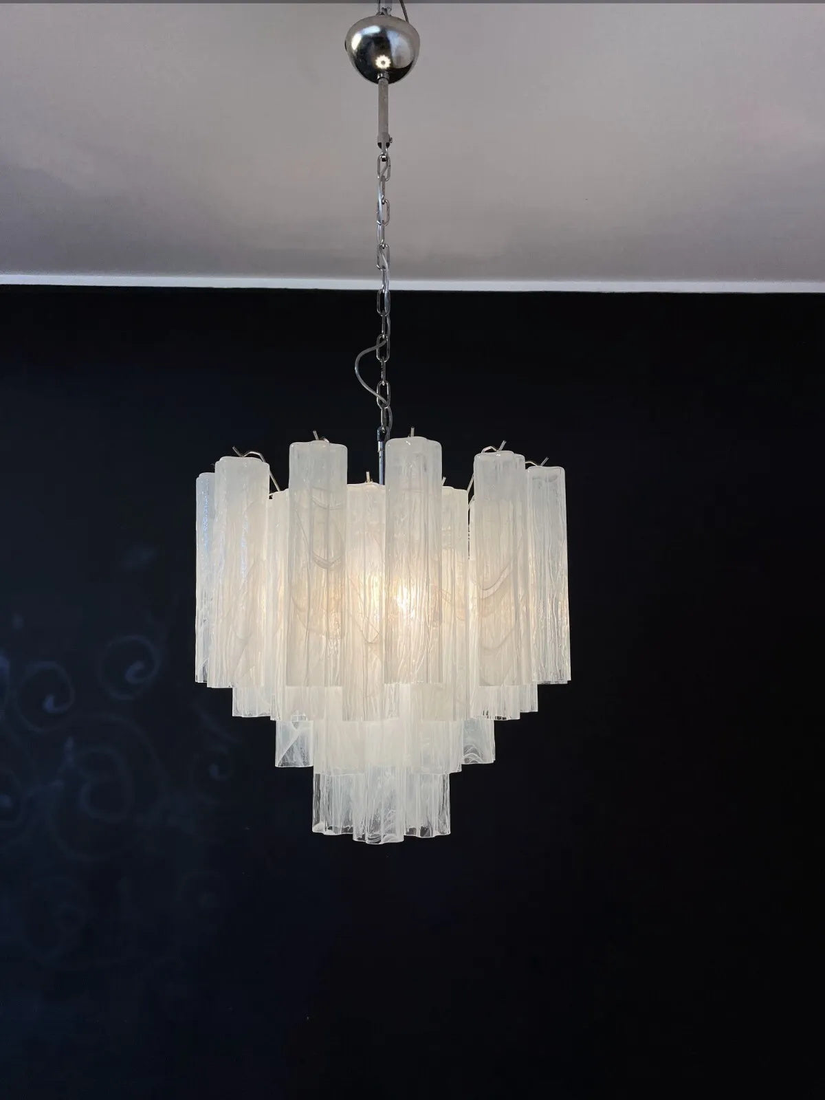 Starlight Murano Chandelier - Multi-Tiered Frosted Glass Cloud Chandelier | Modern Art Glass Overhead Light