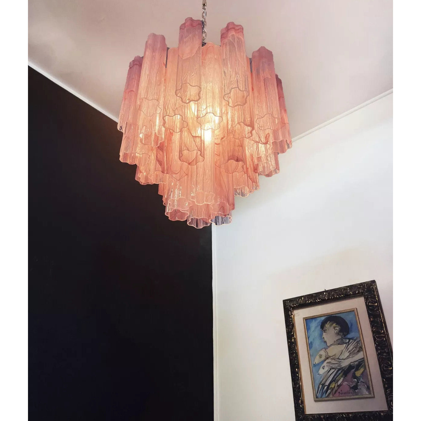 Starlight Murano Chandelier - Multi-Tiered Frosted Glass Cloud Chandelier | Modern Art Glass Overhead Light