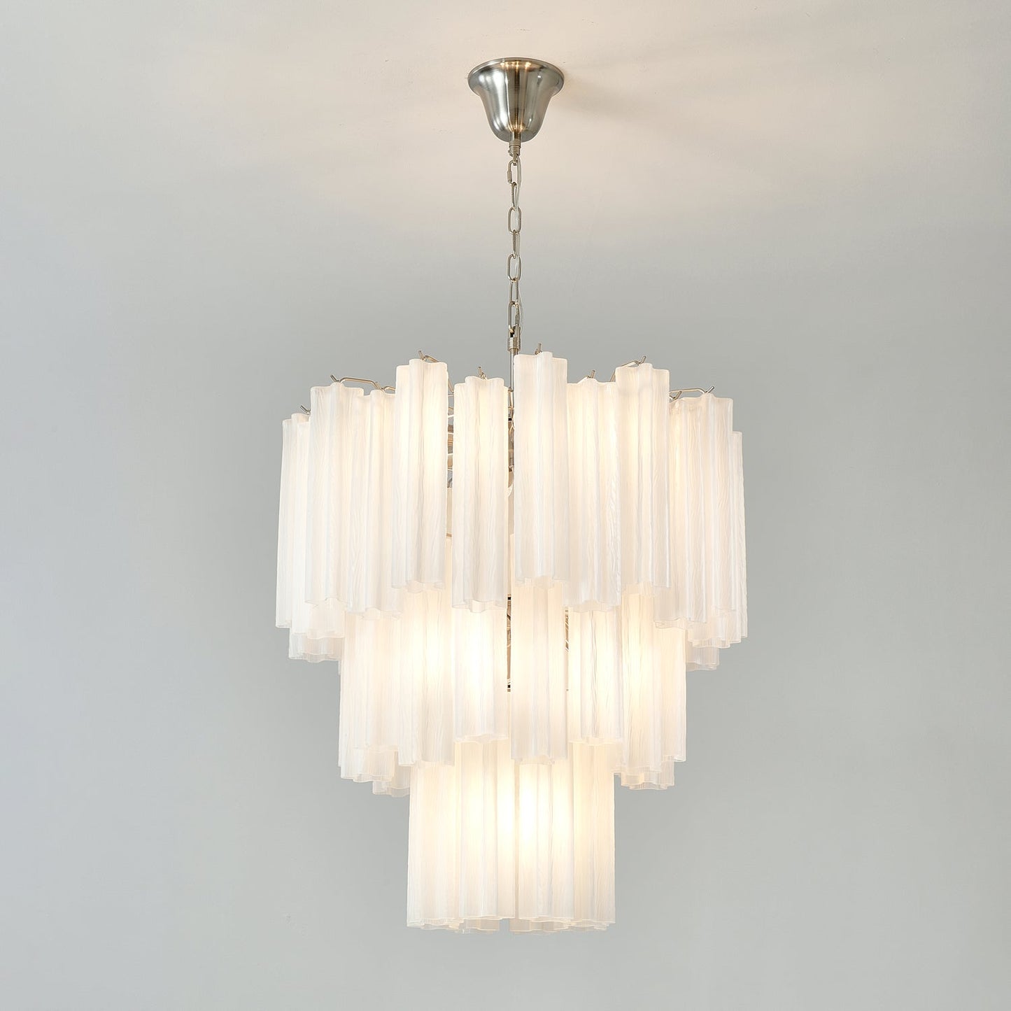 Starlight Murano Chandelier - Multi-Tiered Frosted Glass Cloud Chandelier | Modern Art Glass Overhead Light