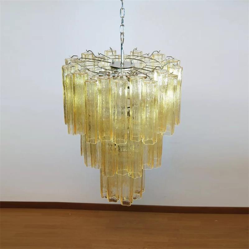 Starlight Murano Chandelier - Multi-Tiered Frosted Glass Cloud Chandelier | Modern Art Glass Overhead Light
