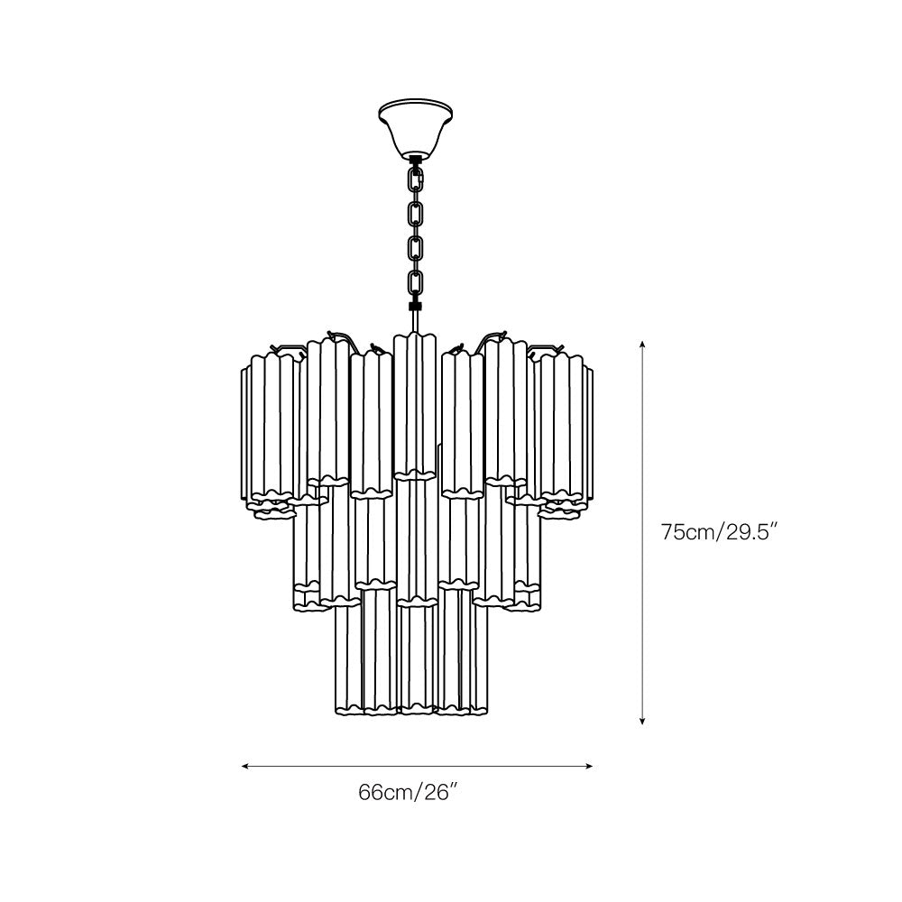 Starlight Murano Chandelier - Multi-Tiered Frosted Glass Cloud Chandelier | Modern Art Glass Overhead Light