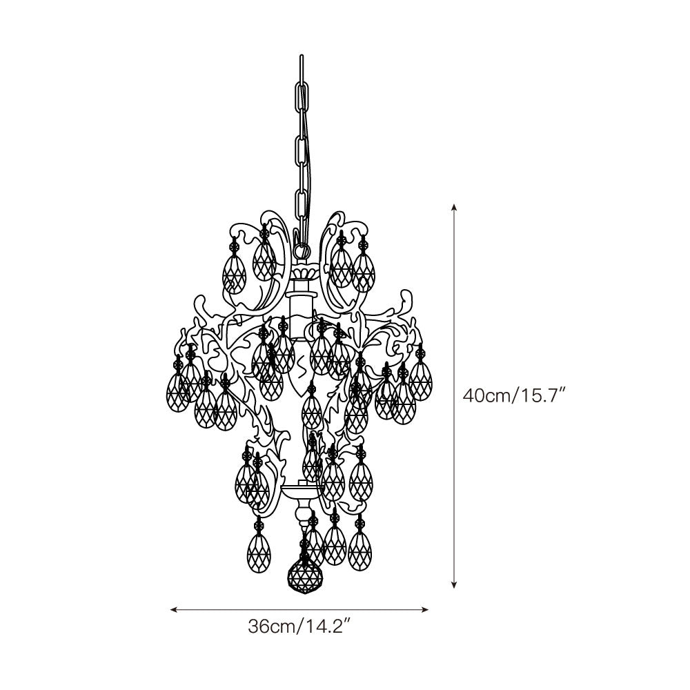 Stars Tears Chandelier - Refined Copper & Crystal Drop Pendant Light | Elegant Multi-Reflective Overhead Light