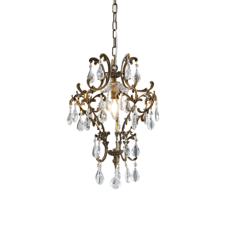 Stars Tears Chandelier - Refined Copper & Crystal Drop Pendant Light | Elegant Multi-Reflective Overhead Light