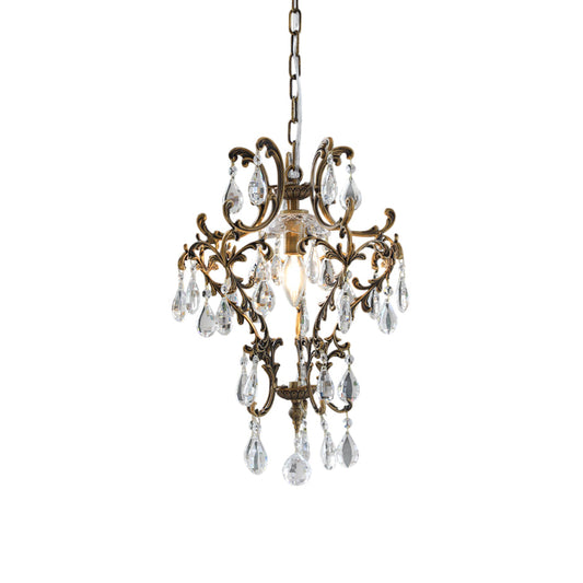 Stars Tears Chandelier - Refined Copper & Crystal Drop Pendant Light | Elegant Multi-Reflective Overhead Light