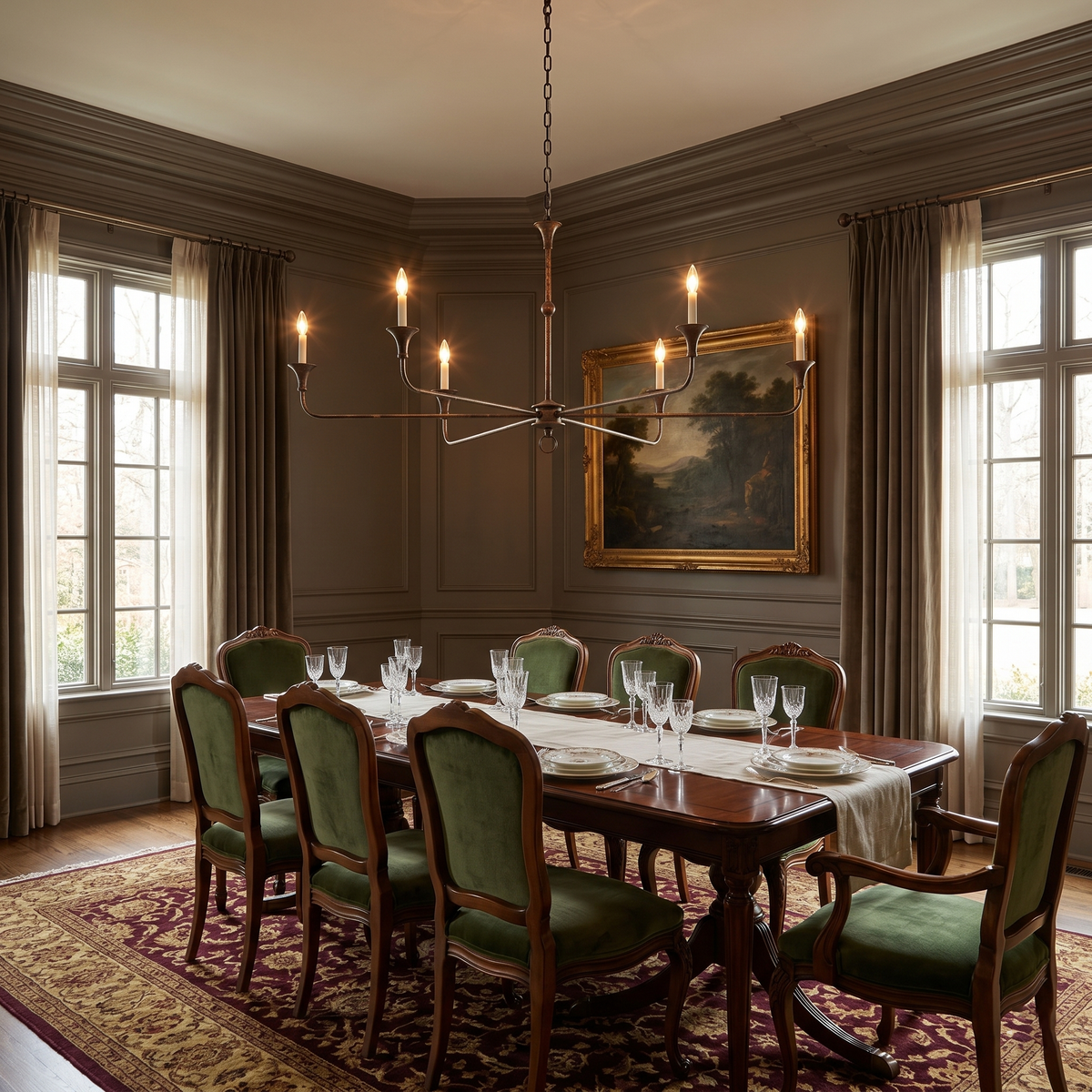 Cecil Chandelier – Minimalist Fluid Arm Candelabra Chandelier
