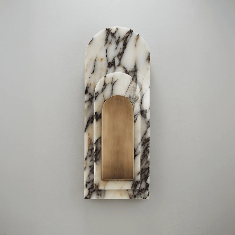 Staten Island Wall Lamp - Architectural Marble Archway LED Sconce | Luxury Natural Stone Wall Light