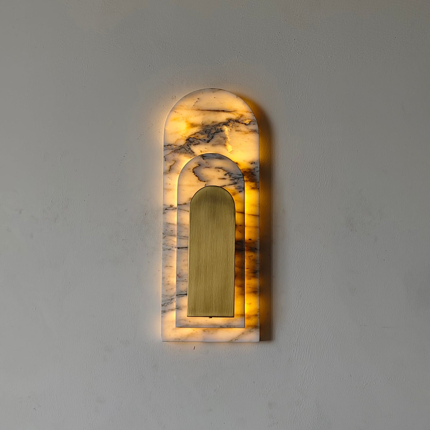 Staten Island Wall Lamp - Architectural Marble Archway LED Sconce | Luxury Natural Stone Wall Light