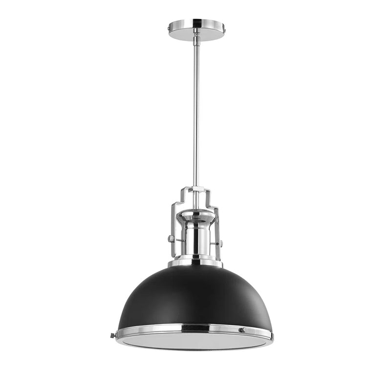 Staub Pendant Lamp - Vintage Brass & Frosted Glass Dome Pendant | Modern Kitchen Island Light