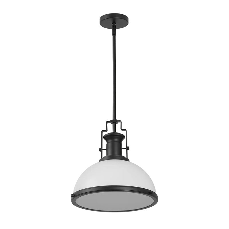 Staub Pendant Lamp - Vintage Brass & Frosted Glass Dome Pendant | Modern Kitchen Island Light