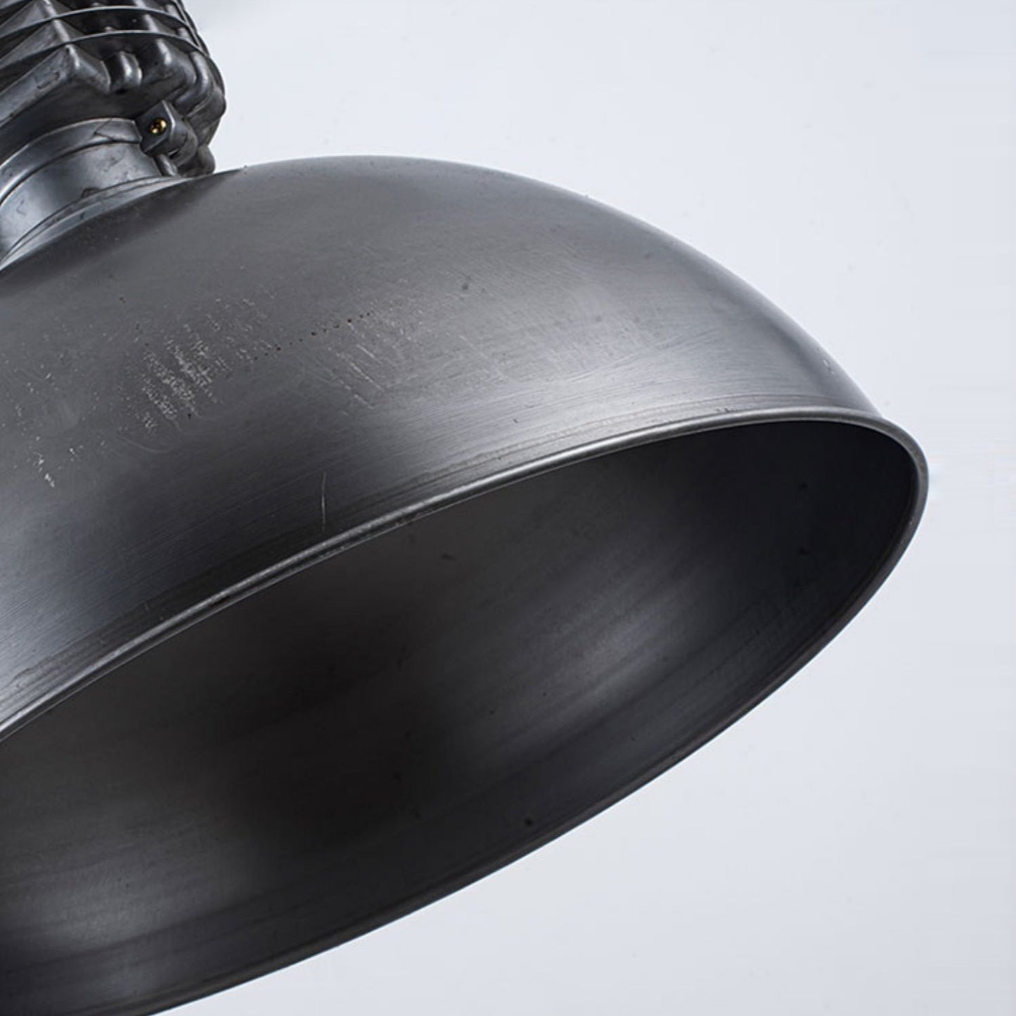 Steinhauer Bikkel Pendant Light - Silver Industrial Dome Pendant | Height-Adjustable Chain Hanging Light