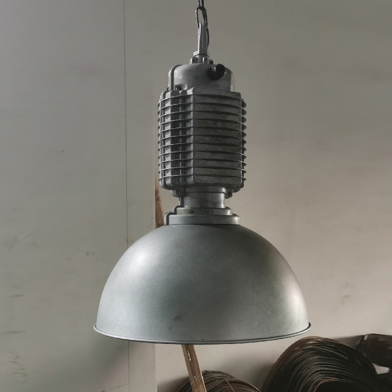 Steinhauer Bikkel Pendant Light - Silver Industrial Dome Pendant | Height-Adjustable Chain Hanging Light