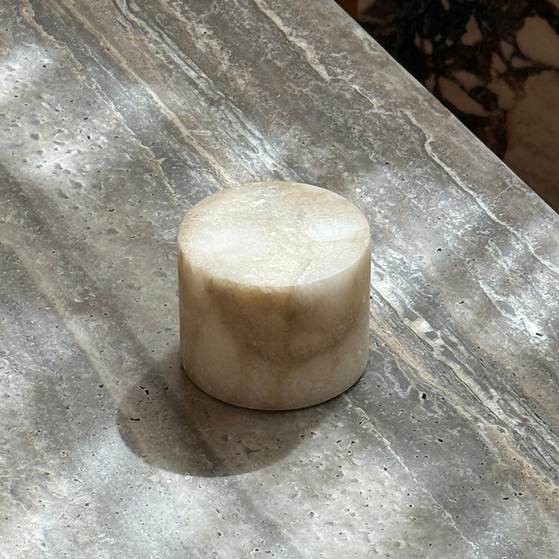 Sterno Alabaster Table Lamp - Cordless Natural Stone Accent Lamp | Battery-Powered Alabaster Desk Light
