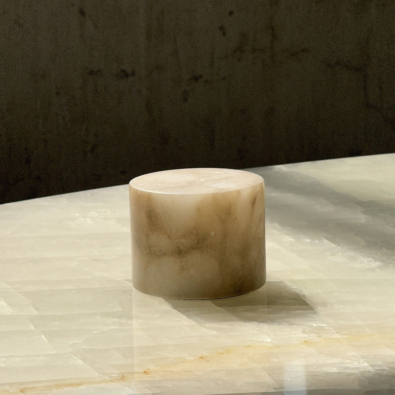 Sterno Alabaster Table Lamp - Cordless Natural Stone Accent Lamp | Battery-Powered Alabaster Desk Light