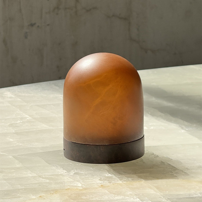 Roger Cordless Table Lamp - Rechargeable Alabaster & Terrazzo Light