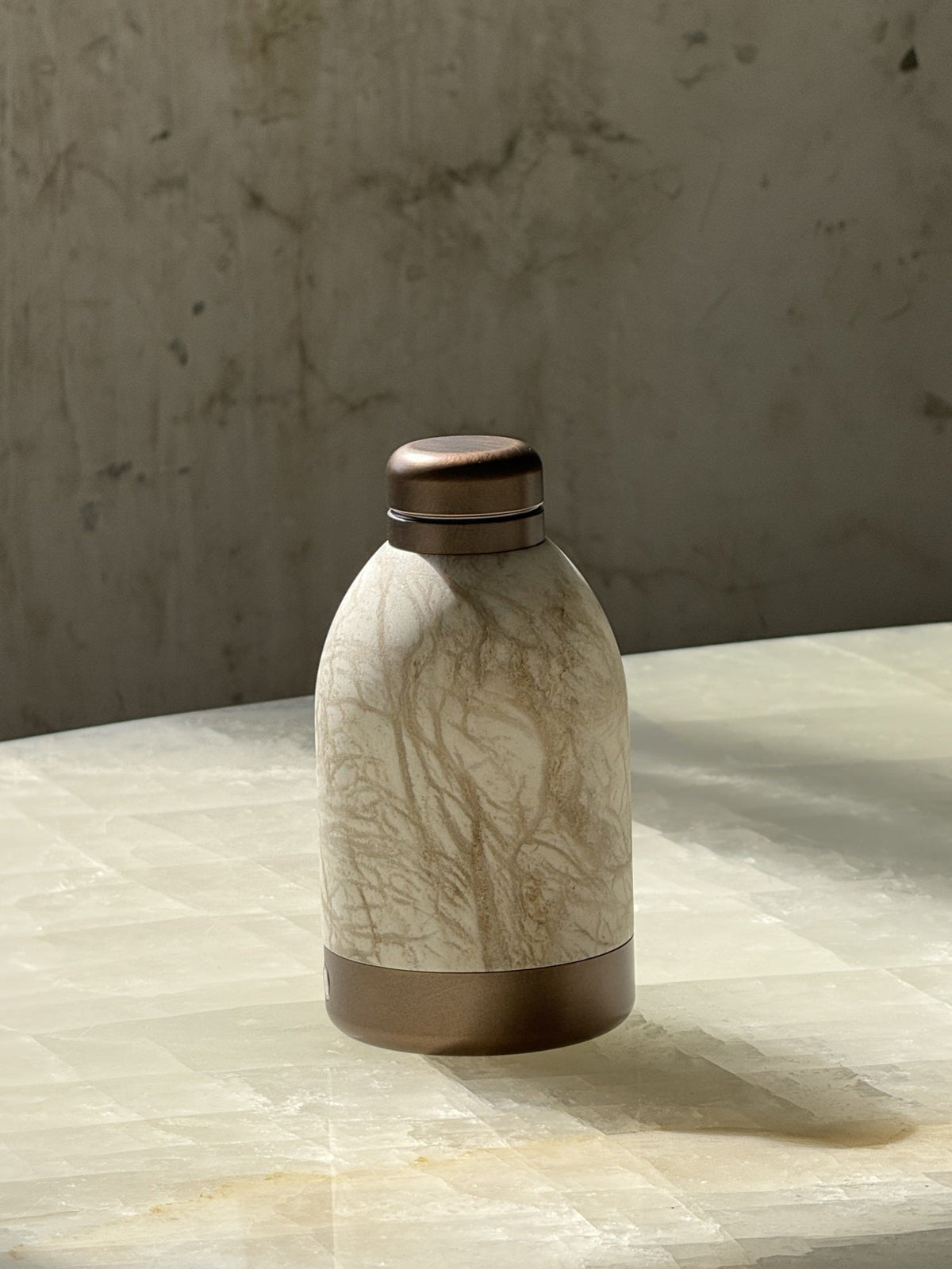 Capsule Marble Table Lamp (Built-in Battery) – Cordless Alabaster & Marble Rechargeable Accent Light