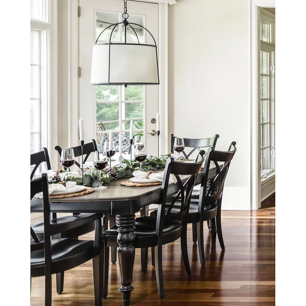 Callaway Pendant Lamp – Slender Iron Frame & Linen Shade Pendant Light