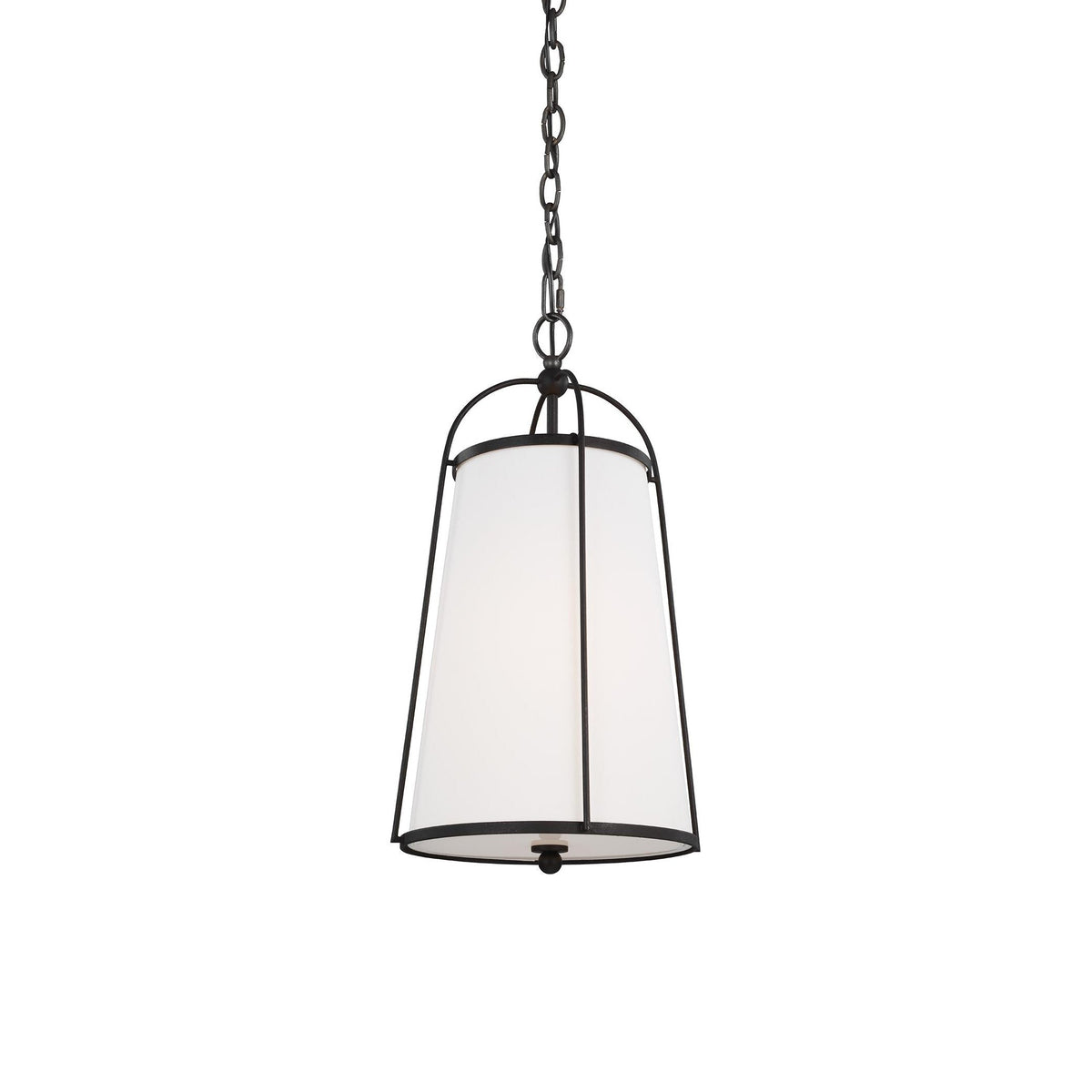 Callaway Pendant Lamp – Slender Iron Frame & Linen Shade Pendant Light