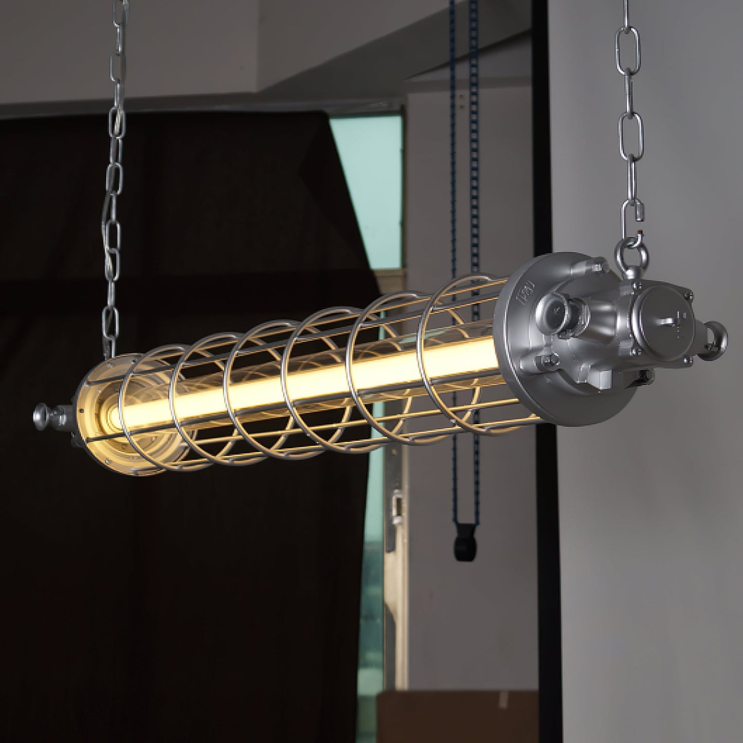Strasbourg Tube Pendant Lamp - Sleek Silver Metal & Acrylic Linear Pendant Light | Modern Linear Suspension Light
