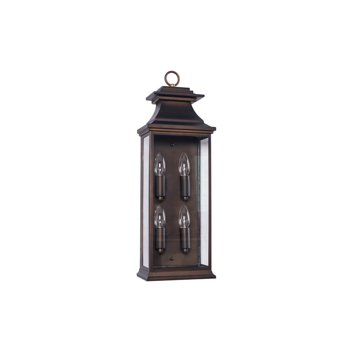 Strathmore Wall Lamp - Georgian Matte Black Fretwork Outdoor Wall Sconce | Pagoda Metal Lantern Light