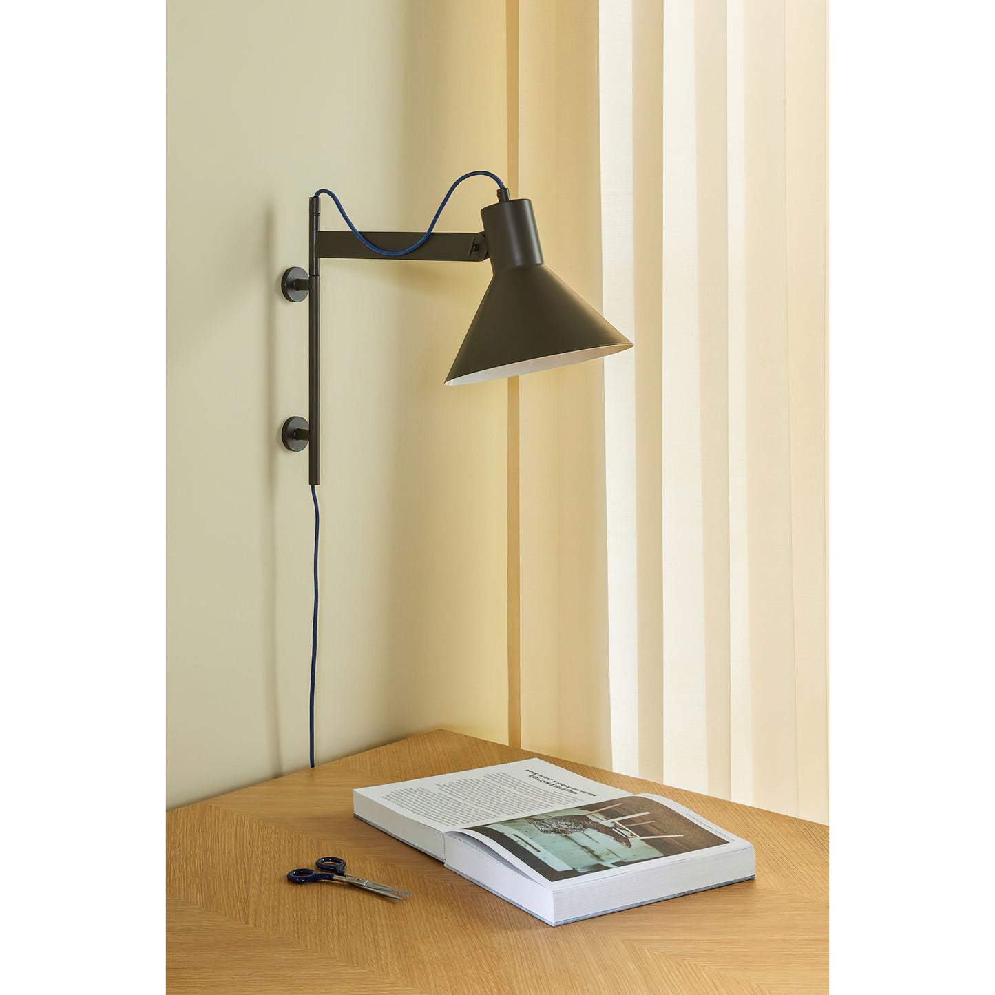 Studio Plug-In Wall Lamp - Aluminium Modern Wall Light | Plug-In Reading & Task Sconce