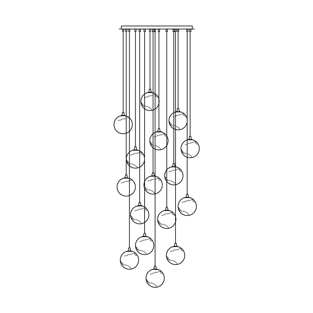 Sultana Alabaster Cluster Chandelier - Yellow Alabaster Multi-Light Pendant | Cascading Grand Foyer Light