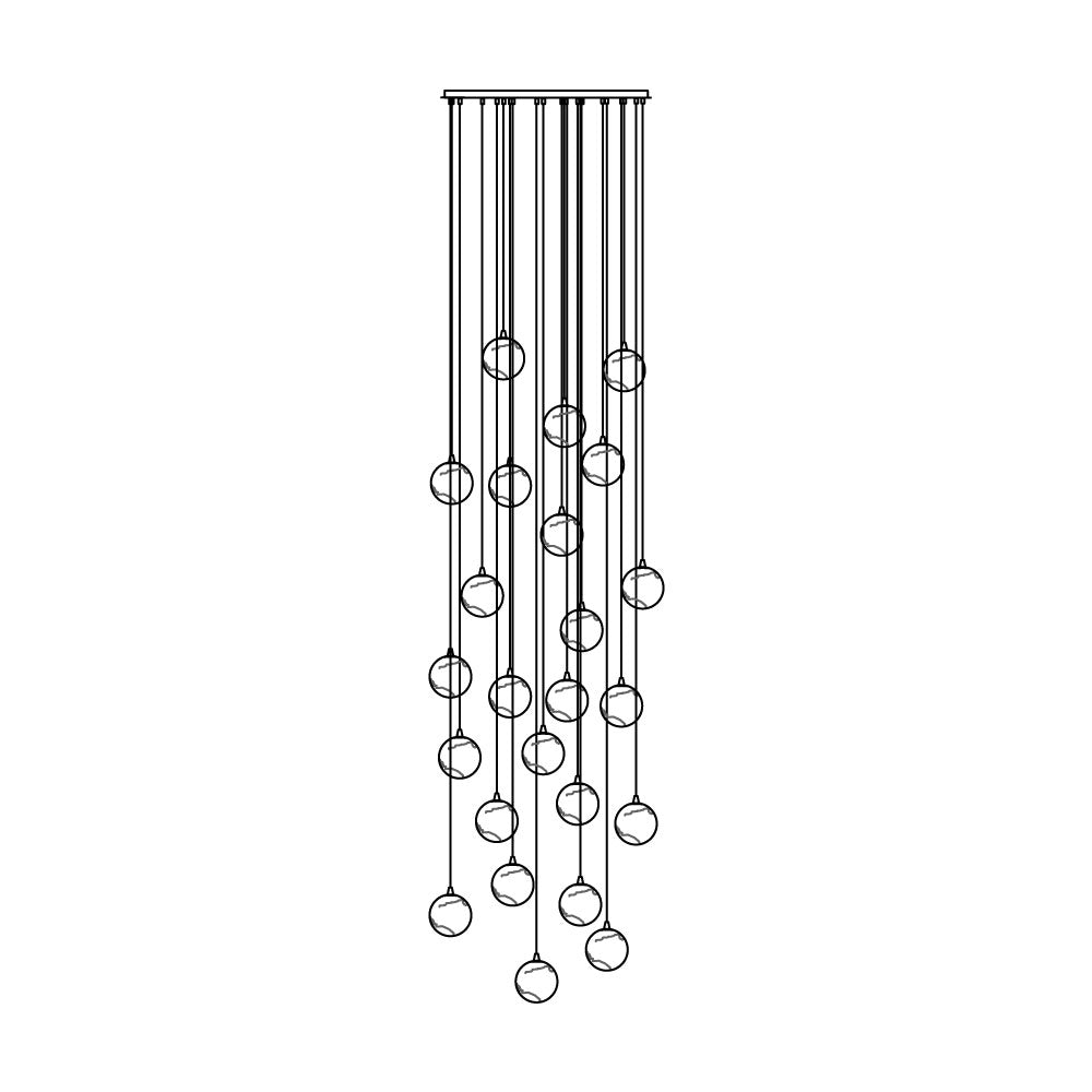 Sultana Alabaster Cluster Chandelier - Yellow Alabaster Multi-Light Pendant | Cascading Grand Foyer Light