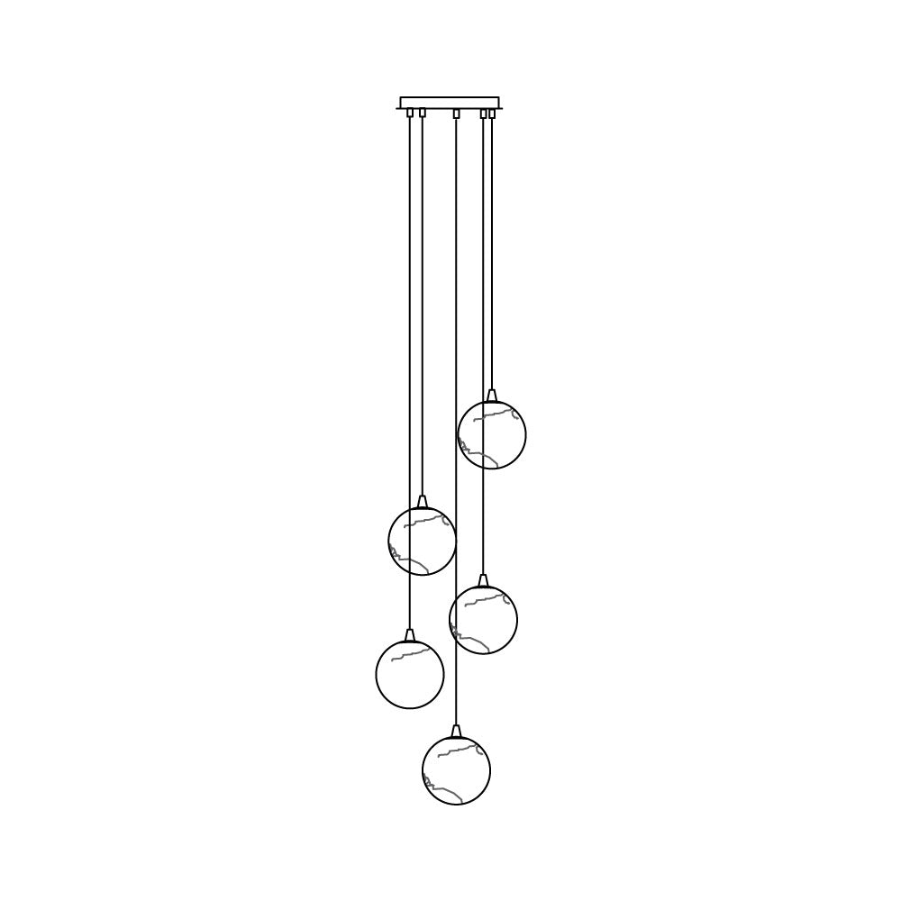 Sultana Alabaster Cluster Chandelier - Yellow Alabaster Multi-Light Pendant | Cascading Grand Foyer Light