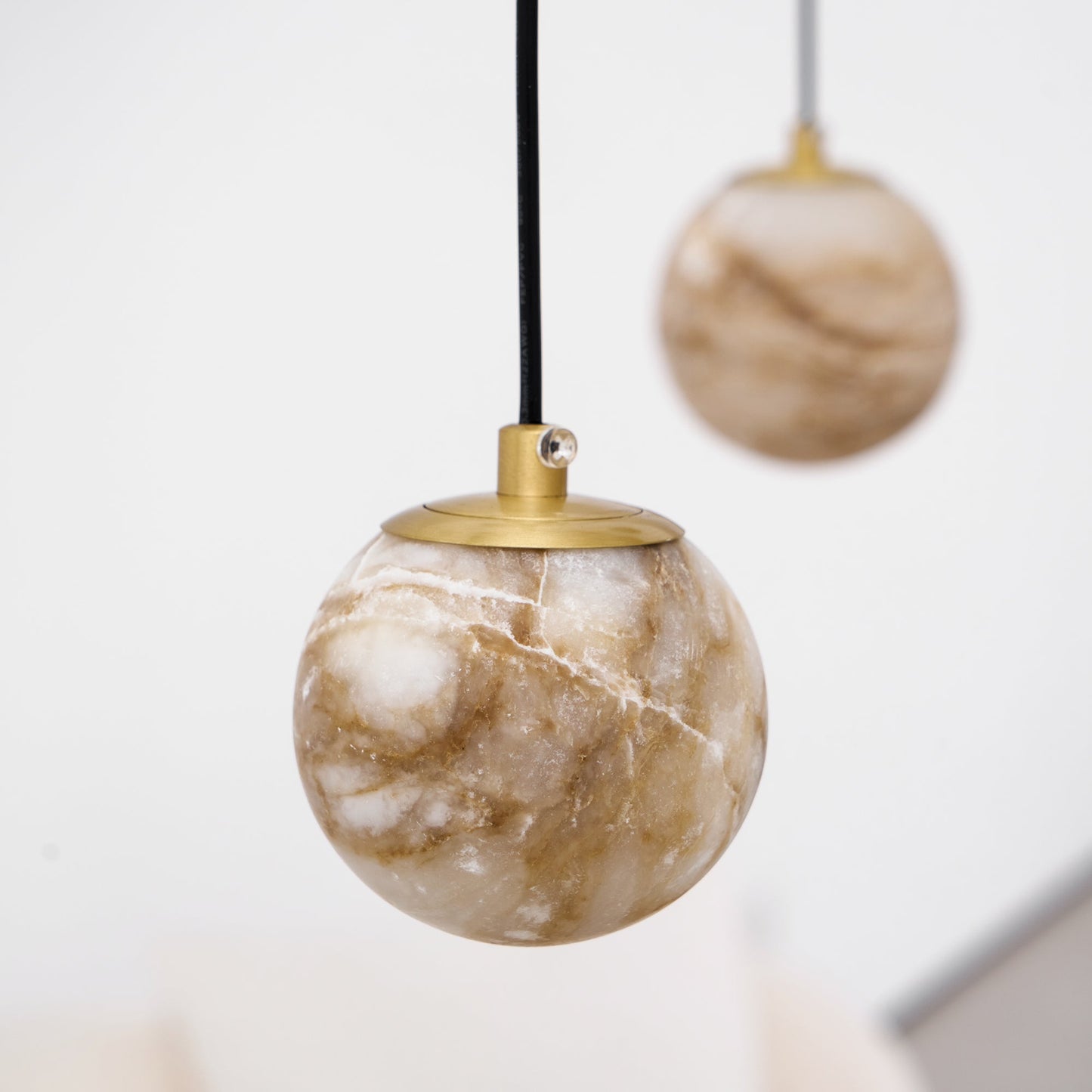 Sultana Alabaster Cluster Chandelier - Yellow Alabaster Multi-Light Pendant | Cascading Grand Foyer Light