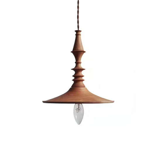 Sumally Pendant Light - Handcrafted Walnut Wood Pendant | Artisanal Geometric Wooden Hanging Light