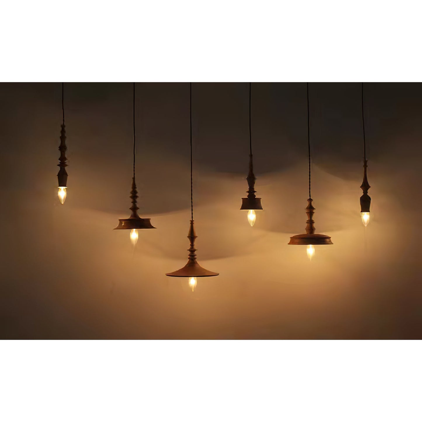 Sumally Pendant Light - Handcrafted Walnut Wood Pendant | Artisanal Geometric Wooden Hanging Light
