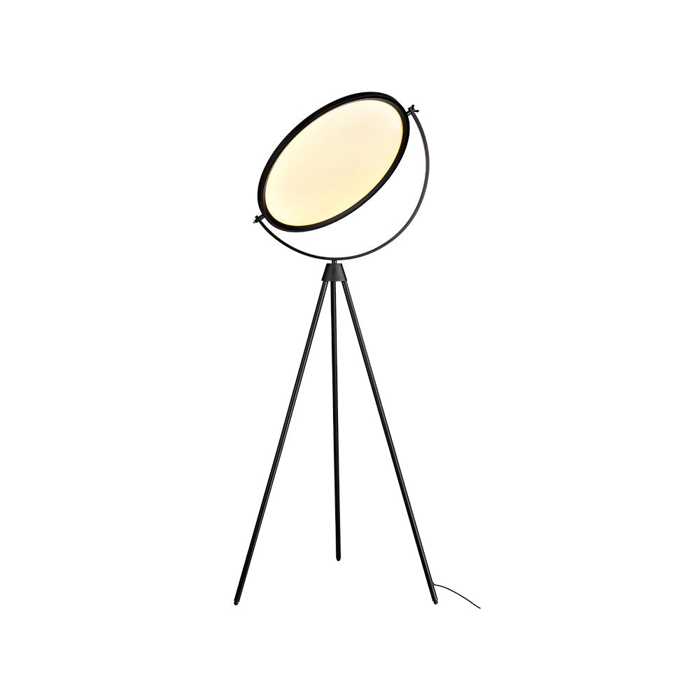 Superloon Floor Lamp - Modern Gyroscopic Disc LED Standing Lamp | Minimalist Tripod Floor Light