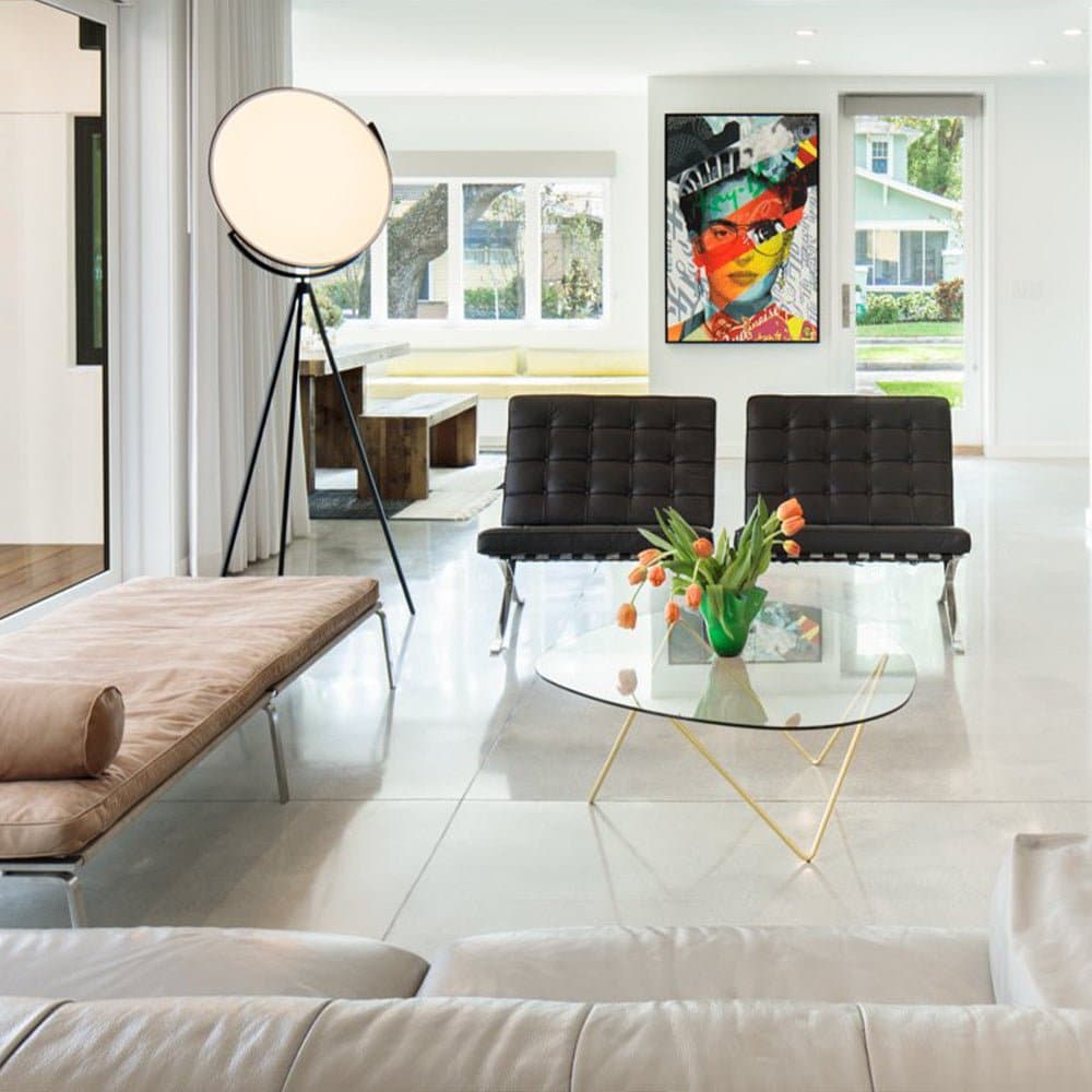 Superloon Floor Lamp - Modern Gyroscopic Disc LED Standing Lamp | Minimalist Tripod Floor Light