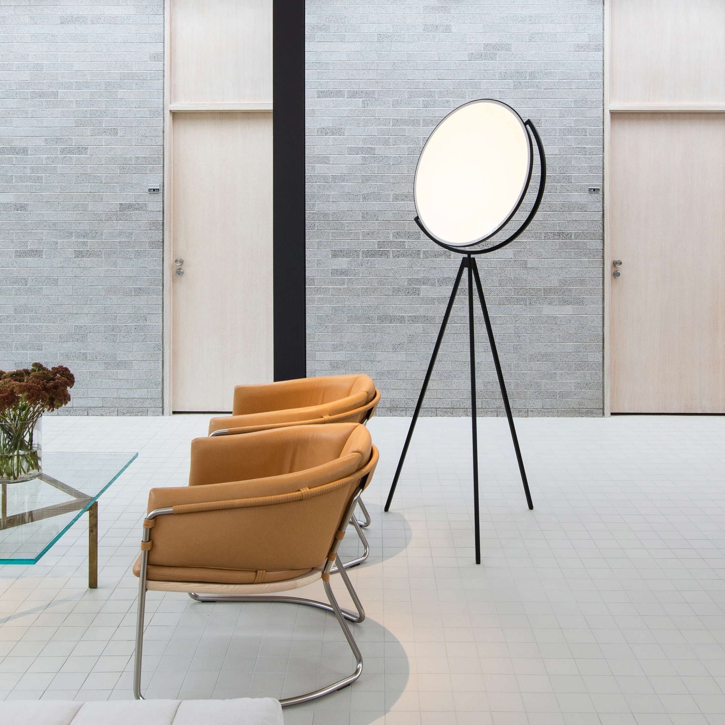Superloon Floor Lamp - Modern Gyroscopic Disc LED Standing Lamp | Minimalist Tripod Floor Light
