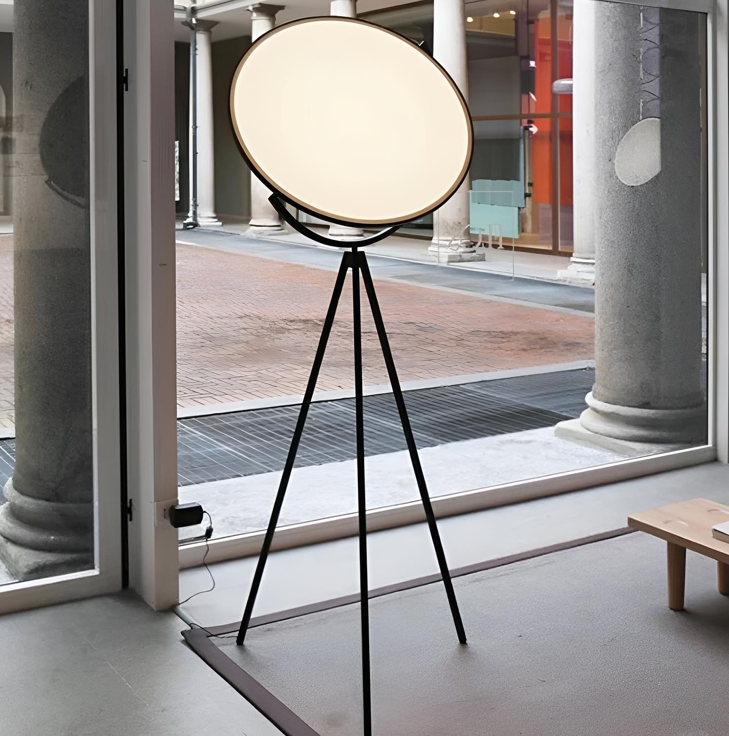 Superloon Floor Lamp - Modern Gyroscopic Disc LED Standing Lamp | Minimalist Tripod Floor Light