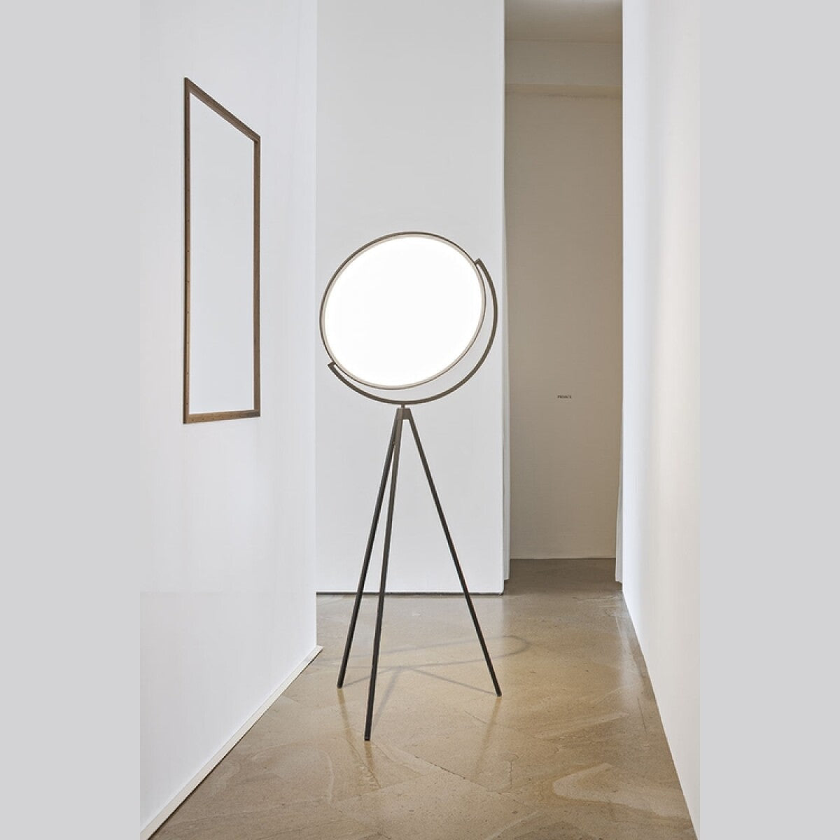 Superloon Floor Lamp - Modern Gyroscopic Disc LED Standing Lamp | Minimalist Tripod Floor Light
