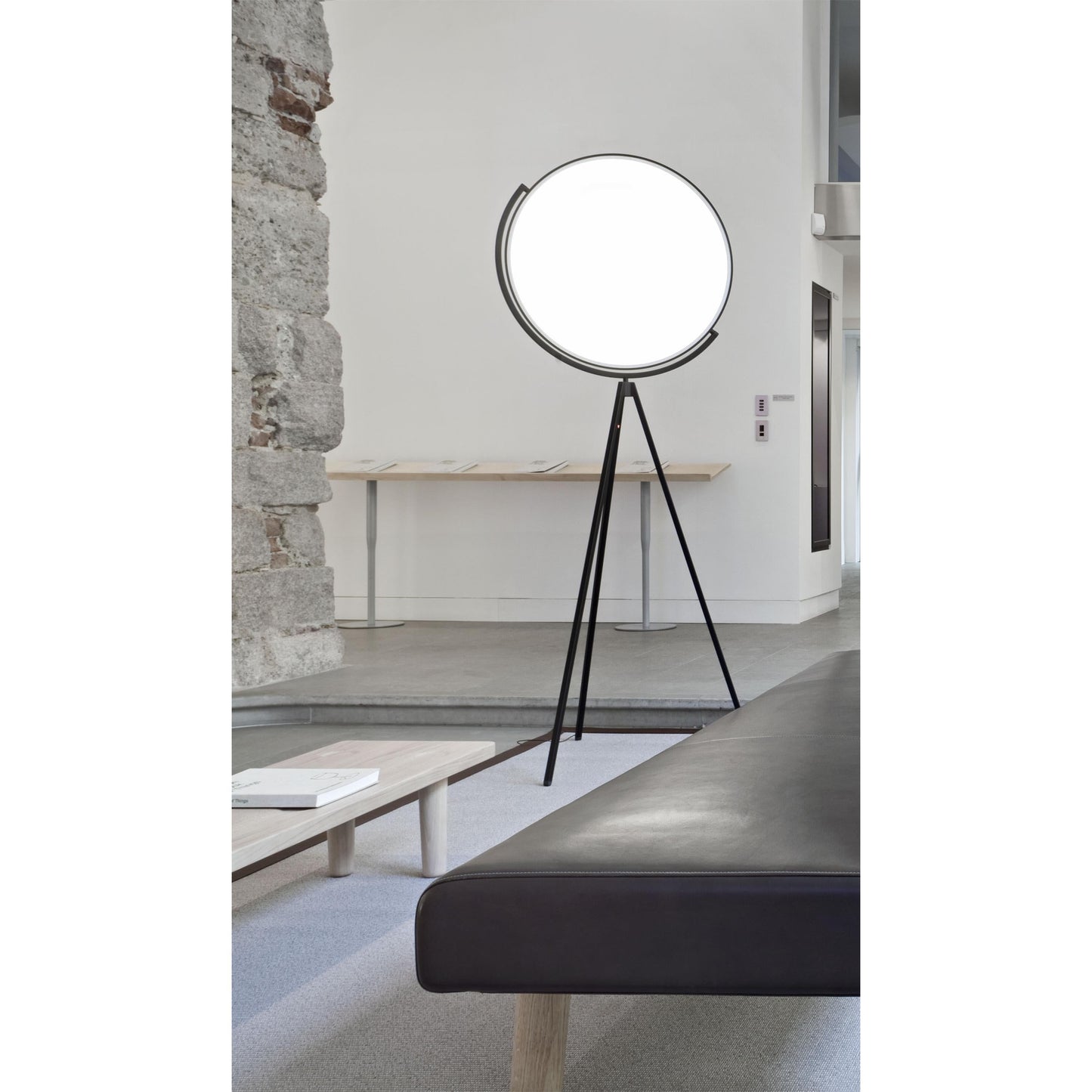 Superloon Floor Lamp - Modern Gyroscopic Disc LED Standing Lamp | Minimalist Tripod Floor Light