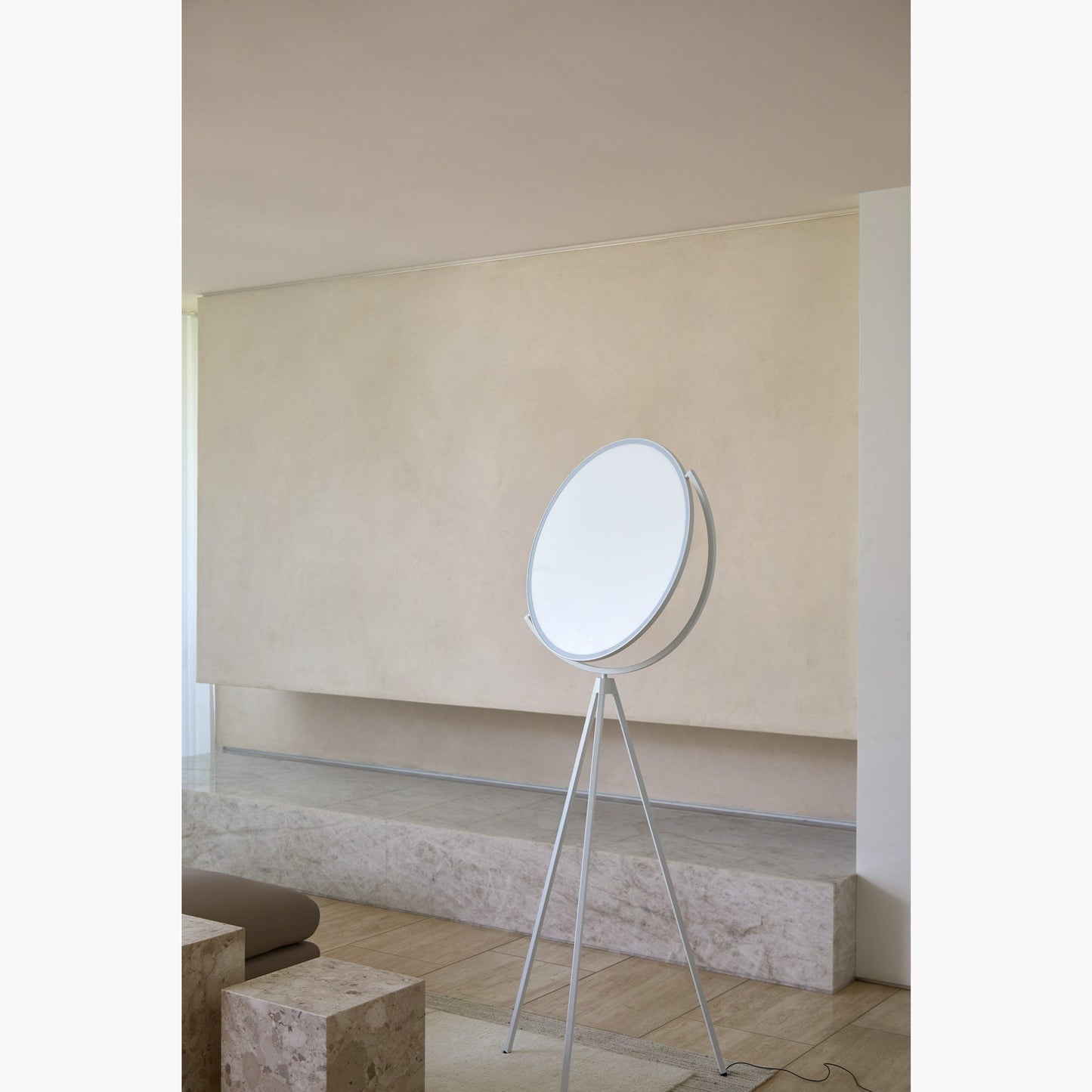 Superloon Floor Lamp - Modern Gyroscopic Disc LED Standing Lamp | Minimalist Tripod Floor Light