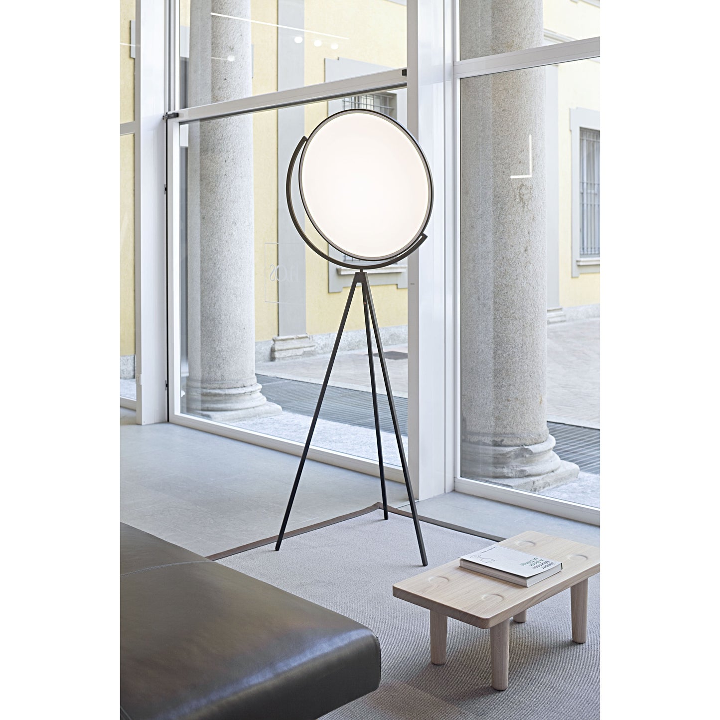 Superloon Floor Lamp - Modern Gyroscopic Disc LED Standing Lamp | Minimalist Tripod Floor Light